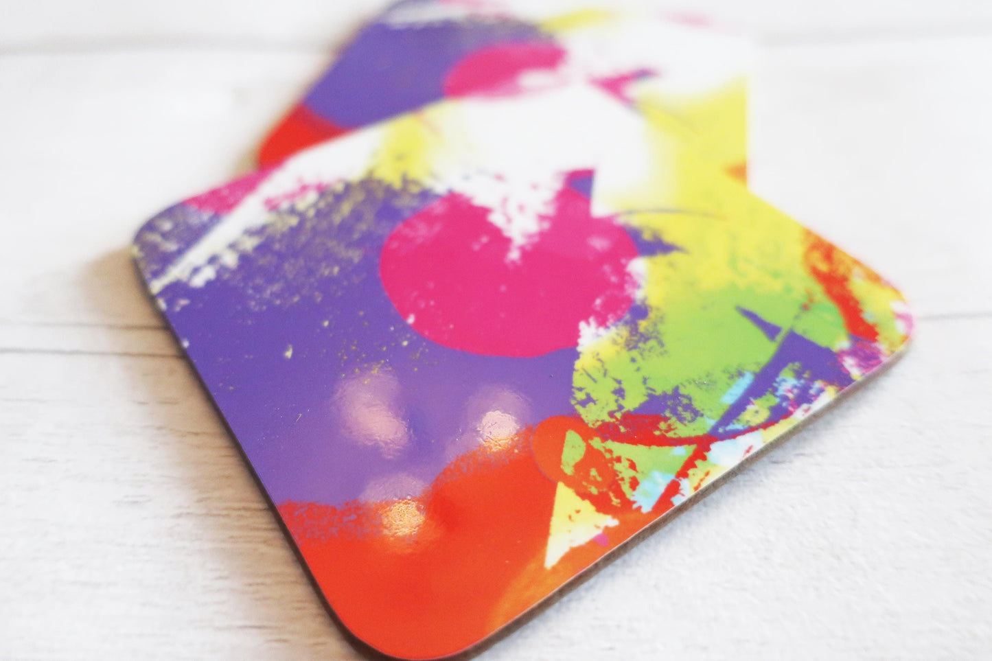 Colorful abstract design on a coaster