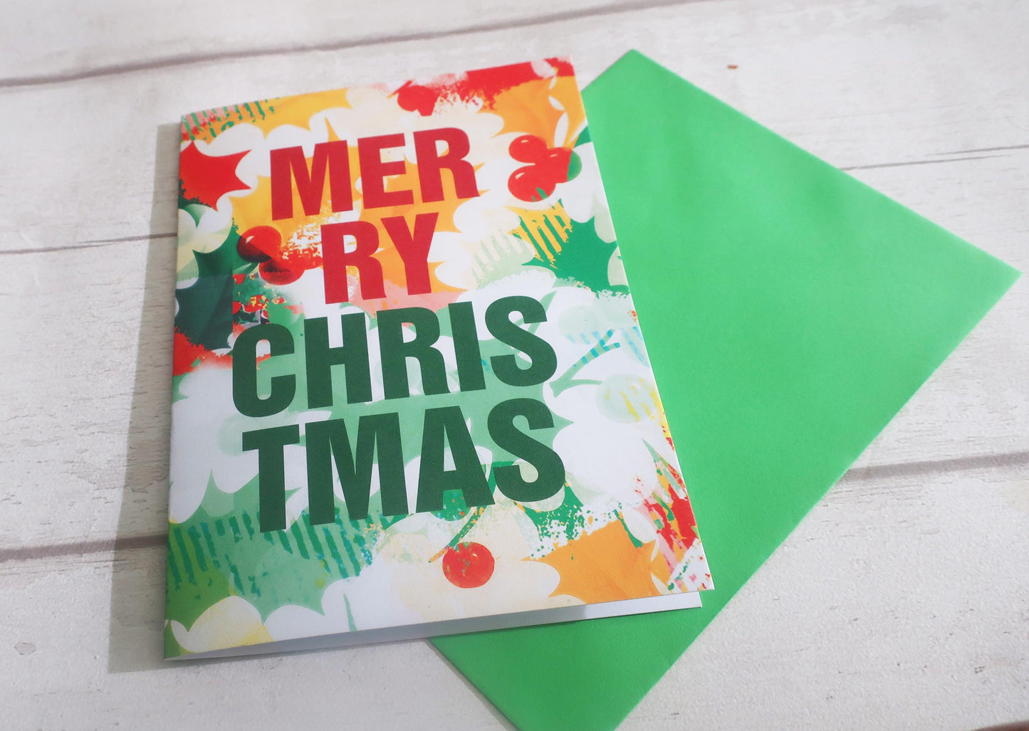 Merry Christmas Seasonal berries card