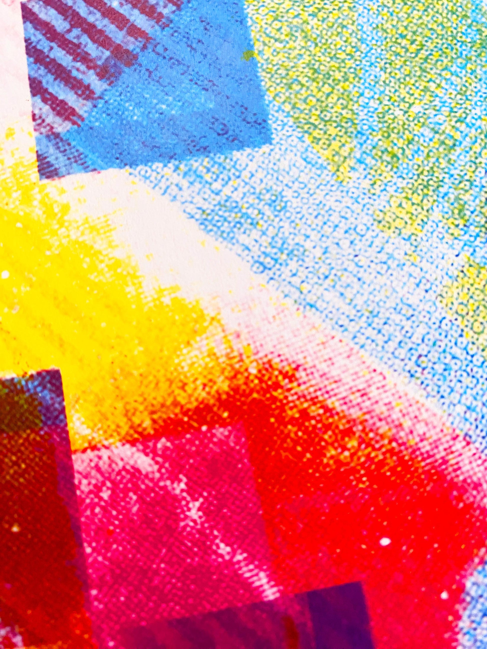 Abstract art with colorful geometric shapes