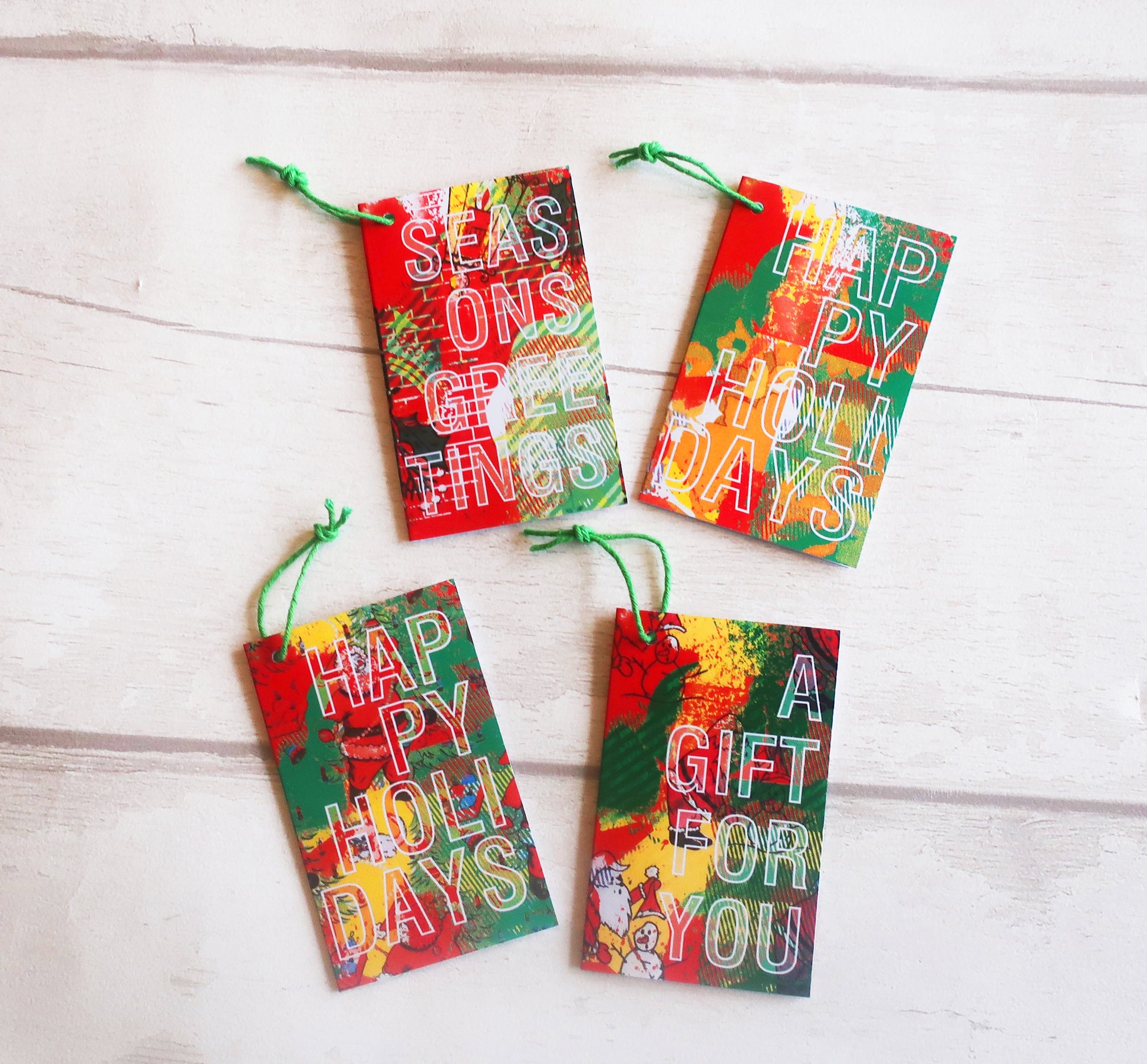 A set of 4 Christmas gift tags