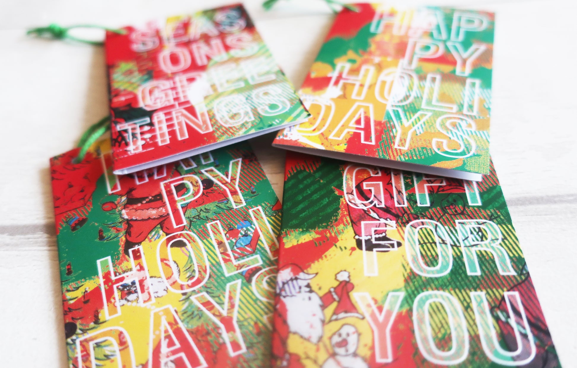 A set of 4 christmas gift tags