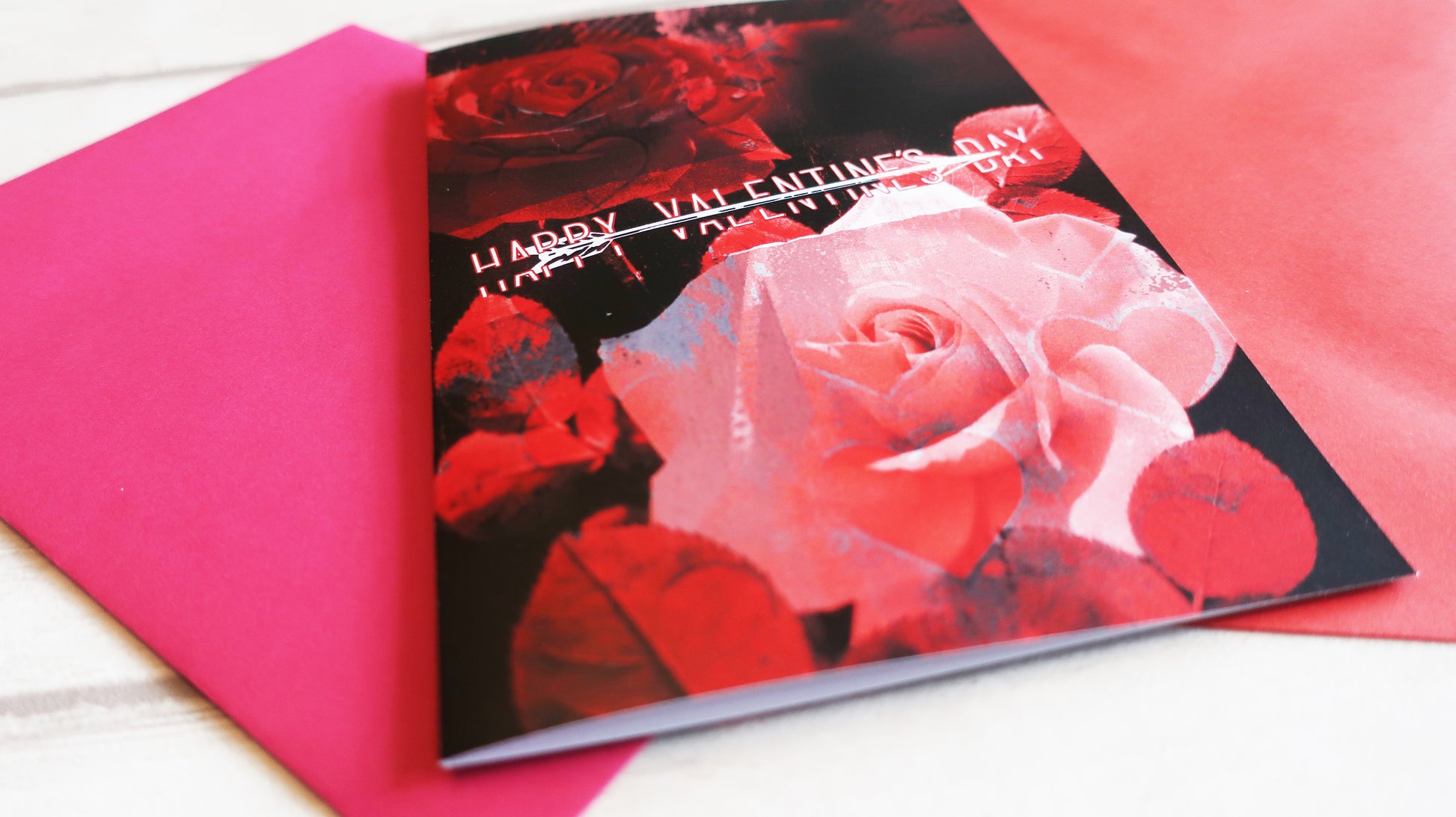 red rose valentines card