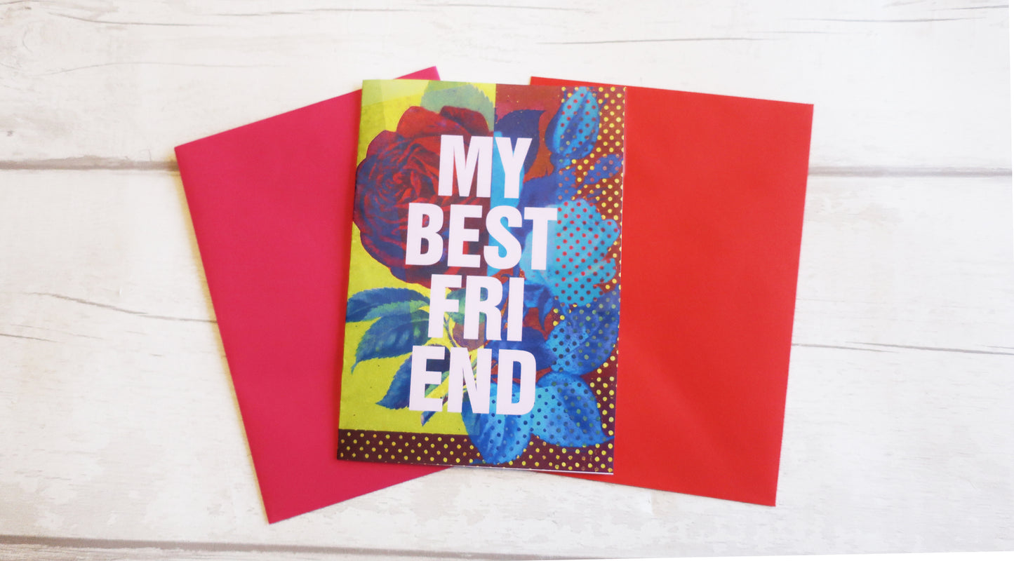 Modern Friendship Card, Valentine's Day Gift for Friend