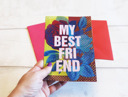 Modern Friendship Card, Valentine's Day Gift for Friend