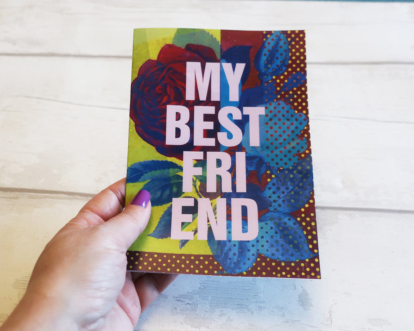 Modern Friendship Card, Valentine's Day Gift for Friend