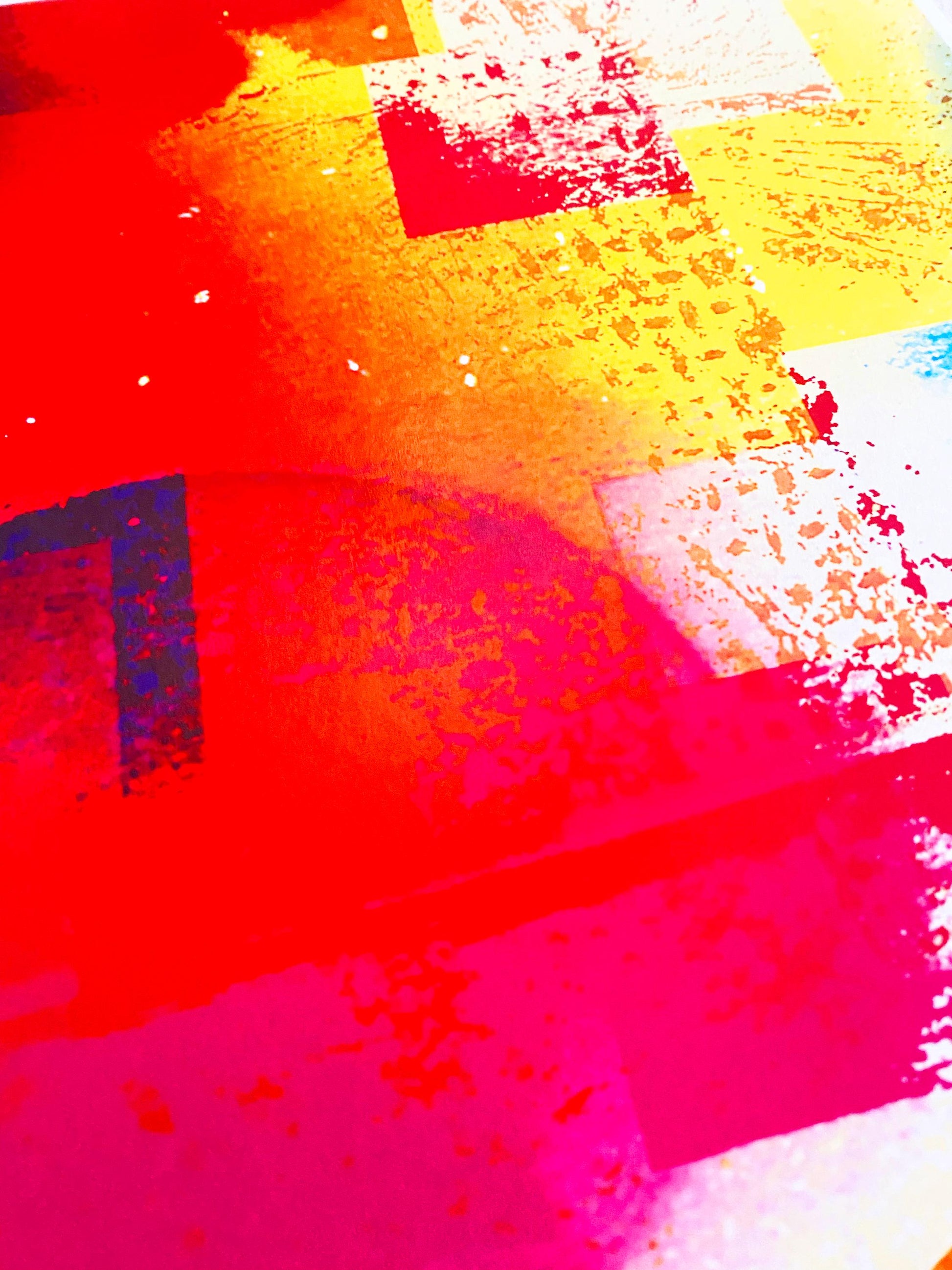Abstract art with vibrant colors and textures