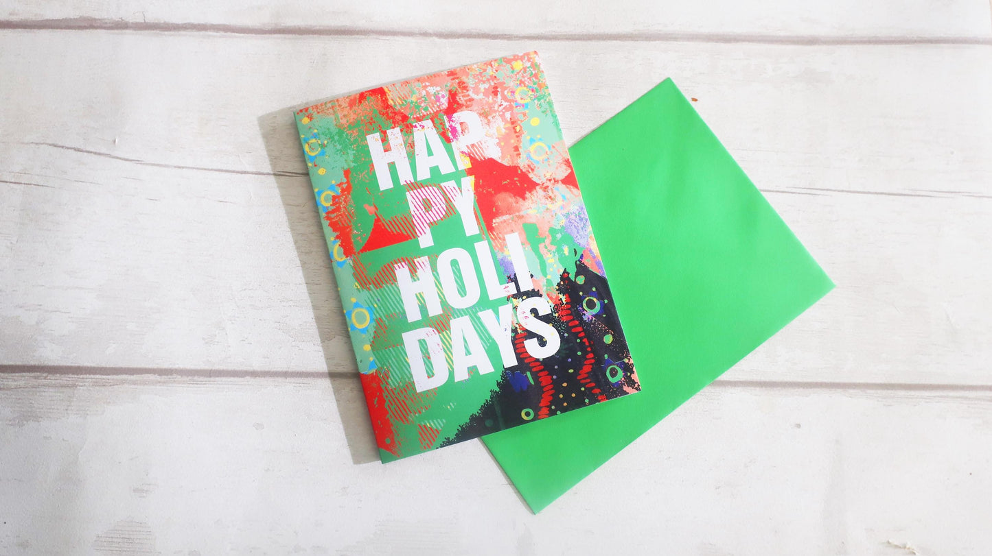 8 Christmas cards holiday bundle, greetings card pack