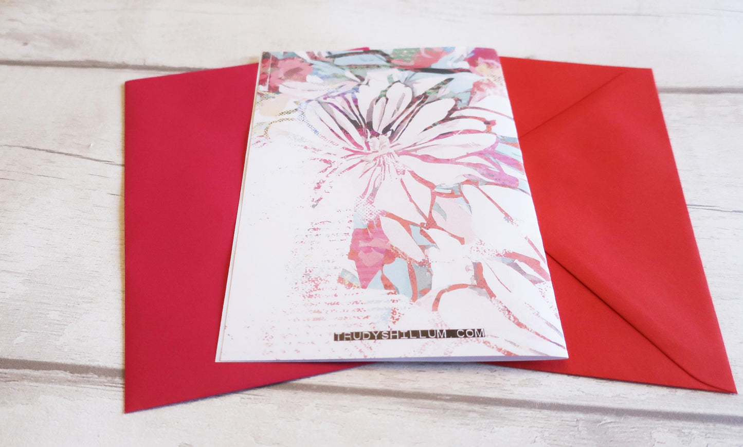 Mum birthday card, Bright Floral Mothers Day Card with Envelope