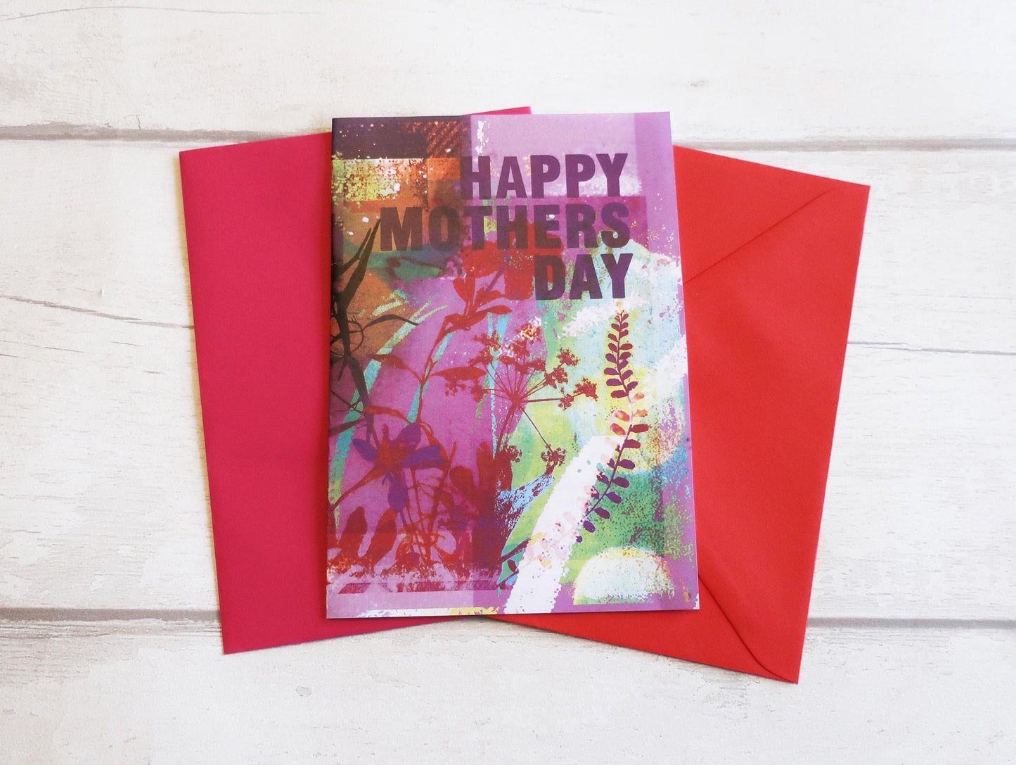 Mothers Day Floral Card, Thank You Flowers Card for Mum