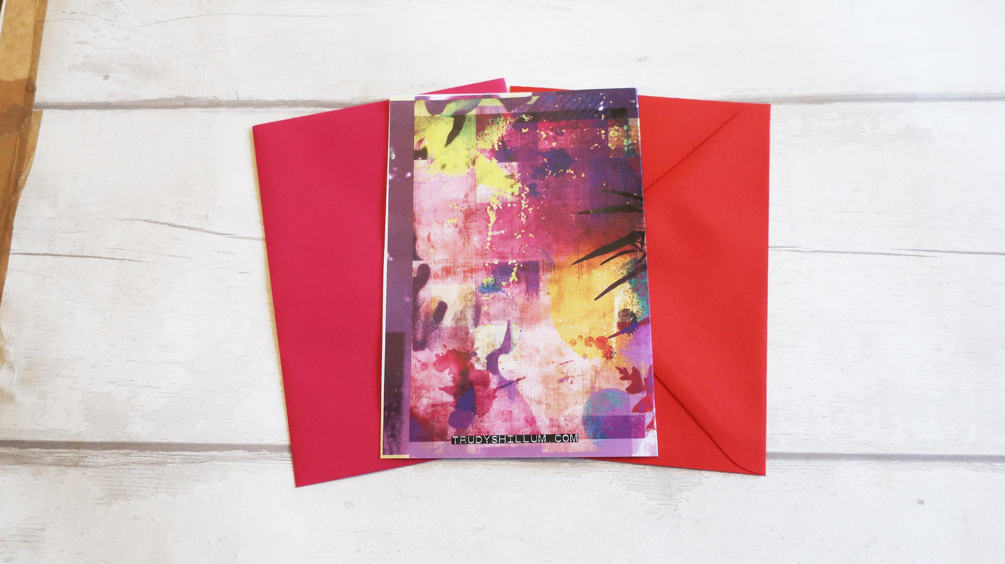 Mothers Day Floral Card, Thank You Flowers Card for Mum