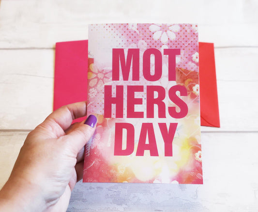 Mum Pink Floral Mother's Day Card, Pink Vibrant Flowers Card