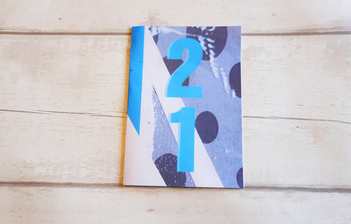 Graphic 21st Birthday Card, Geometric, Modern Distressed Graphic