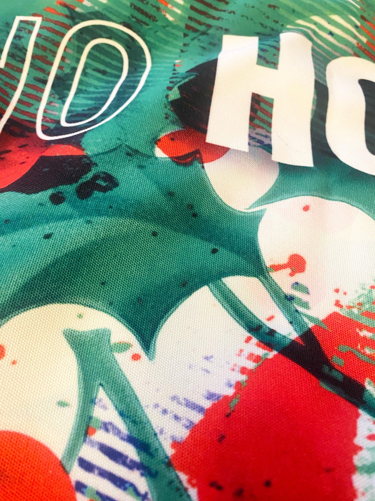 Retro 'Ho Ho' Holiday Tote Bag: Reusable Canvas Christmas Shopper